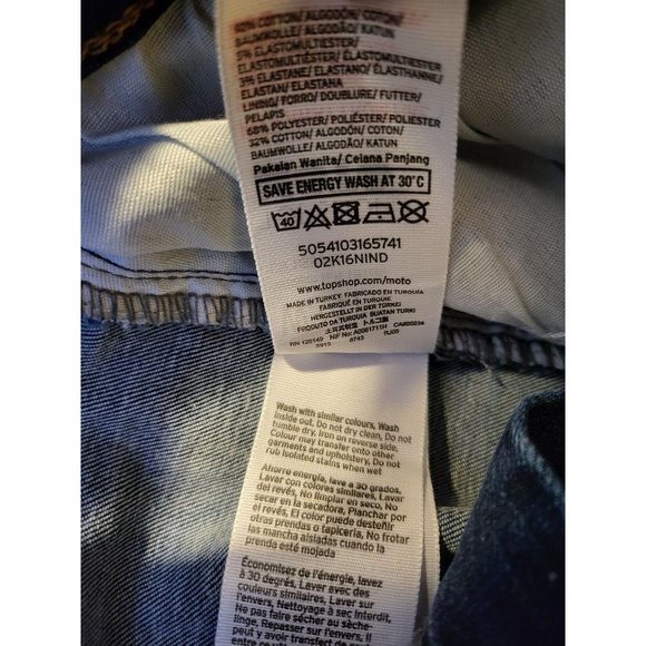 TOPSHOP Moto Indigo Blue Jamie Jeans W34/L32 - Picture 6 of 8